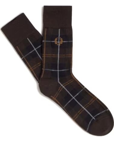 FRED PERRY MEIAS TARTAN C3333 33C PRETO NEGRO