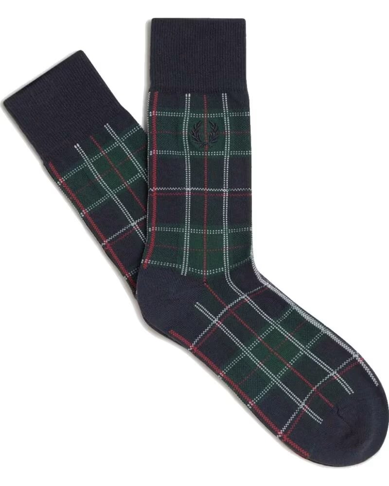 MEIAS TARTÃ C3331 Z89 FRED PERRY VERDE OSCURO