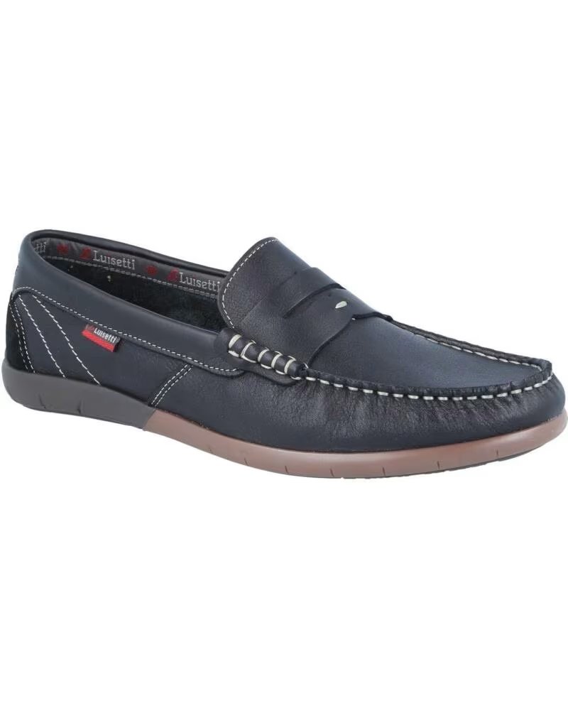 LUISETTI HERREN MOKASSIN RAWAR 29301NA LEDER NEGRO