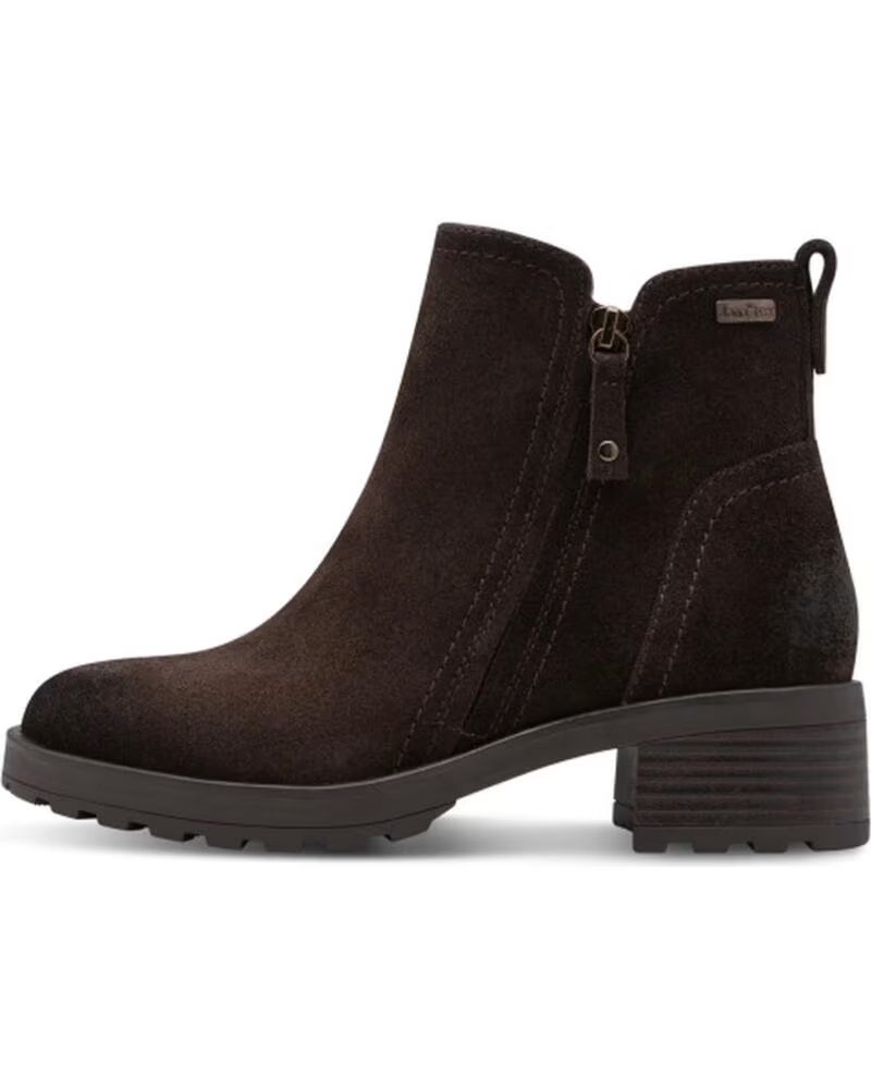 JANA 25711 BOTTINES EN CUIR MARRON