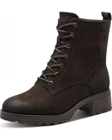JANA 25771 BOTTINES FEMME À LACETS ET FERMETURE ÉCLAIR MARRON