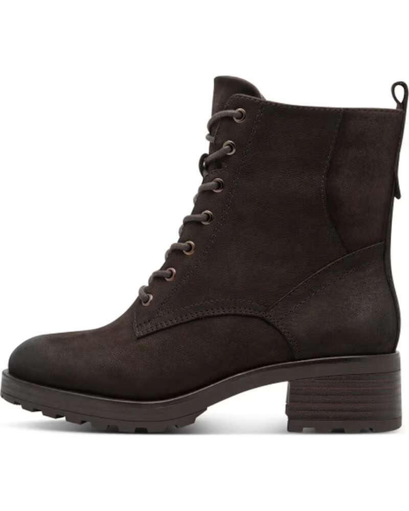 JANA 25771 BOTTINES FEMME À LACETS ET FERMETURE ÉCLAIR MARRON