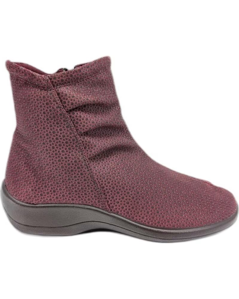 ARCOPEDICO PALUMA LYCRA GRENAT BOTTINES AVEC FERMETURE ÉCLAIR GRANATE