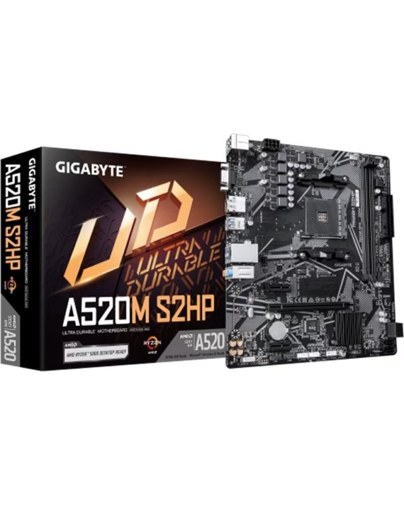 GIGABYTE Placa Base A520M S2HP Socket AM4- DDR4- PCIe 3 0- Micro ATX