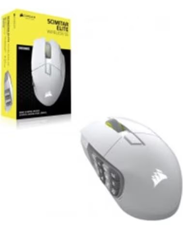CORSAIR Raton inalambrico gaming scimitar elite blanco