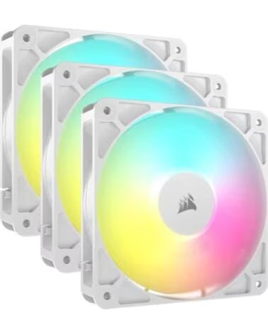 CORSAIR Ventilador caja rs120 argb 3x 120mm blanco