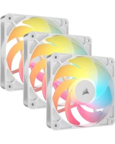 CORSAIR Ventilador caja rs120 - r argb 3x 120mm blanco