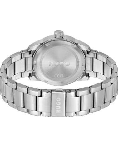 RELÓGIO HUGO 1530332 EM AÇO INOXIDÁVEL PRATEADO E MOSTRADOR PRETO GRIS
