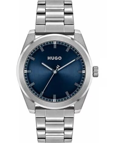 RELÓGIO HUGO 1530361 EM AÇO INOXIDÁVEL COM MOSTRADOR AZUL GRIS