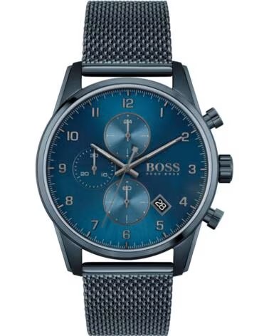 HUGO BOSS 1513836 MONTRE ANALOGIQUE À QUARTZ AVEC CADRAN BLEU ET BRACELET EN ACIER INOXYDABLE AZUL