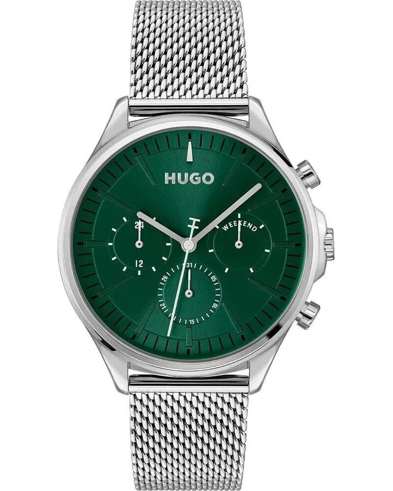MONTRE HUGO 1530409 ACIER INOXYDABLE CADRAN VERT GRIS