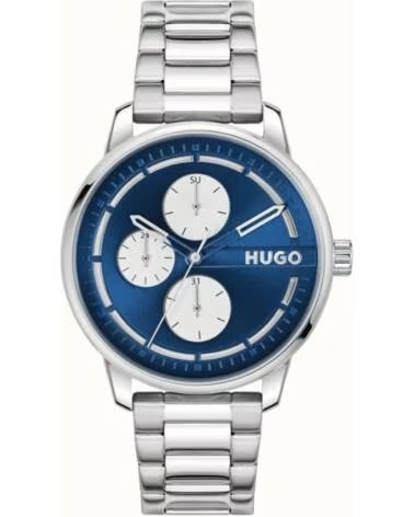 MONTRE HUGO BOSS 1530386 EN ACIER INOXYDABLE ARGENTÉ ET CADRAN BLEU GRIS