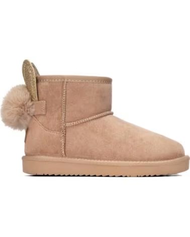 BOTAS DE MENINA XTI 154022 BEGE COM ORELHAS DE COELHO E POMPOM BEIGE