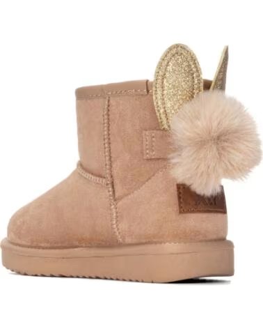 BOTAS DE MENINA XTI 154022 BEGE COM ORELHAS DE COELHO E POMPOM BEIGE
