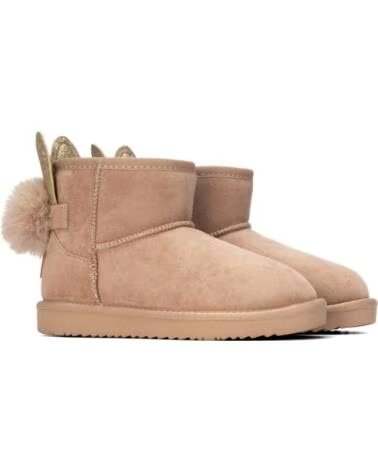 BOTAS DE MENINA XTI 154022 BEGE COM ORELHAS DE COELHO E POMPOM BEIGE