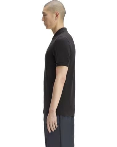 FRED PERRY SLIM FIT EINFARBIGES POLO-SHIRT IN ANKARGRAU UND GOLD