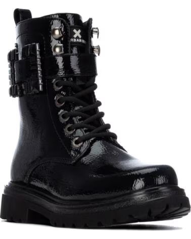 BOTAS XTI 154040 PRETAS DE ESTILO MILITAR COM ATACADORES NEGRO