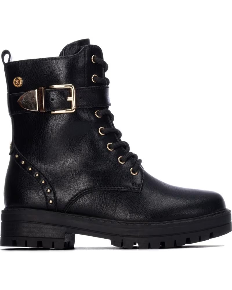 BOTTES XTI 154144 NOIRES DE STYLE MILITAIRE NEGRO
