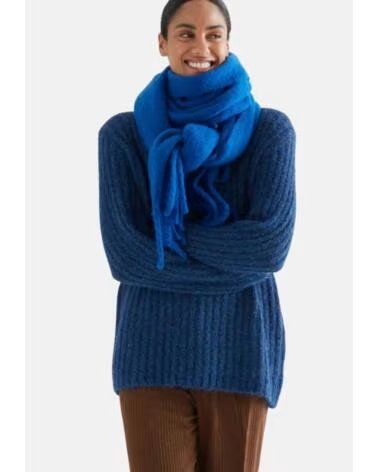 COMPAIA FANTASTICA STRICKPULLOVER MIT REVERSKRAGEN UND RIPPENSTRUKTUR