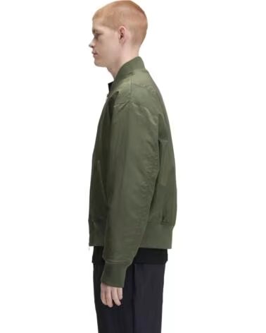 FRED PERRY GIACCA BOMBER TENNIS TRAPUNTATA VERDE OSCURO