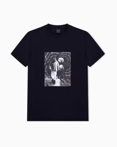 ARMANI EXCHANGE T-SHIRT NAVY STAMPATA VARIOS COLORES