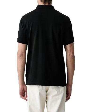 ARMANI EXCHANGE POLO MIT KURZEM REISSVERSCHLUSS UND LOGO NEGRO