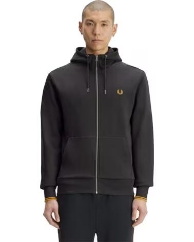 FRED PERRY SWEATSHIRT COM CAPUZ E FECHO J7536 CINZENTO GRIS