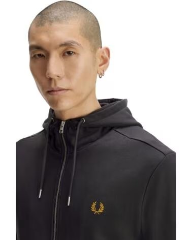 FRED PERRY SWEATSHIRT COM CAPUZ E FECHO J7536 CINZENTO GRIS
