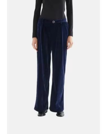 COMPAÑÍA FANTÁSTICA PANTALONES DE MUJER TERCIOPELO AZUL