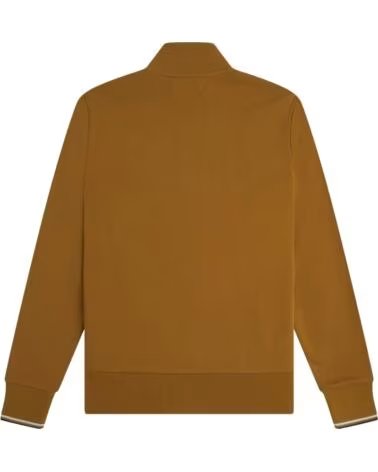 FRED PERRY SUDADERA MEDIA CREMALLERA DARK CARAMEL