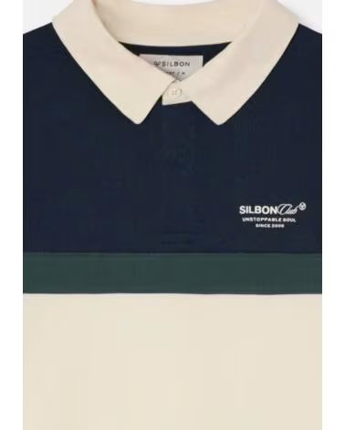 SILBON Polo De Manga Larga Fw261031102242 en azul para hombre AZUL