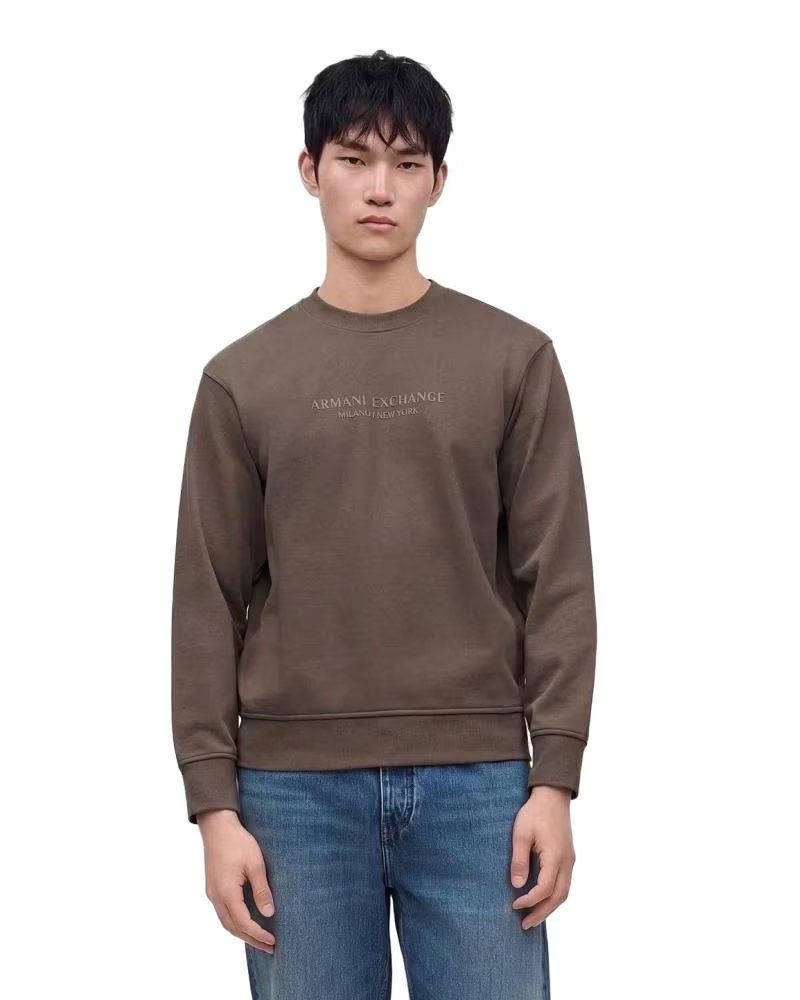 ARMANI EXCHANGE SWEAT-SHIRT MARROM MARRóN