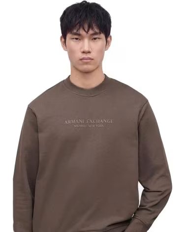 ARMANI EXCHANGE SWEAT-SHIRT MARROM MARRóN