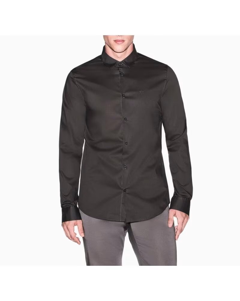 ARMANI EXCHANGE CHEMISE MANCHES LONGUES HOMME VERDE