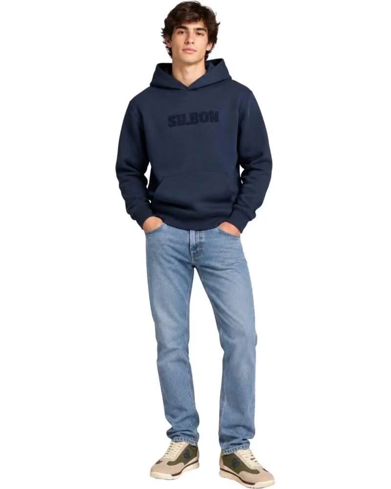 SILBON SUDADERA CON CAPUCHA PARA HOMBRE AZUL