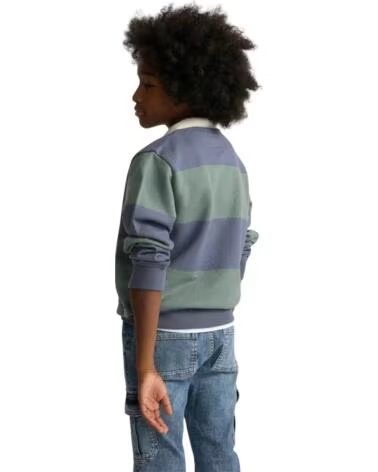 SILBON MEHRFARBIG GESTREIFTER PULLOVER MIT POLOKRAGEN FÜR JUNGEN MULTICOLOR