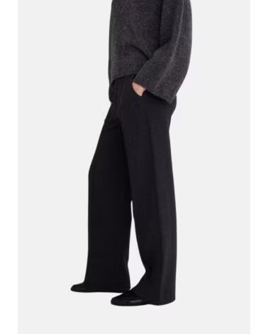YERSE PANTALON LARGE FEMME IMPRIMÉ PIED-DE-POULE MULTICOLOR