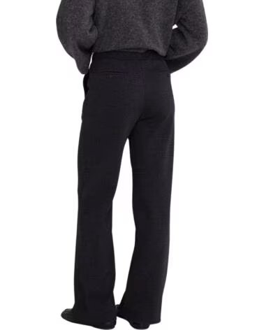 YERSE PANTALON LARGE FEMME IMPRIMÉ PIED-DE-POULE MULTICOLOR
