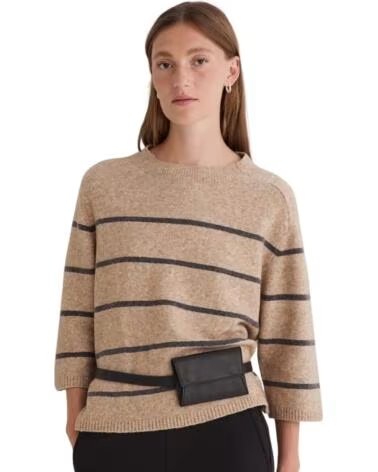 PULL RAYÉ FEMME YERSE BEIGE MULTICOLOR