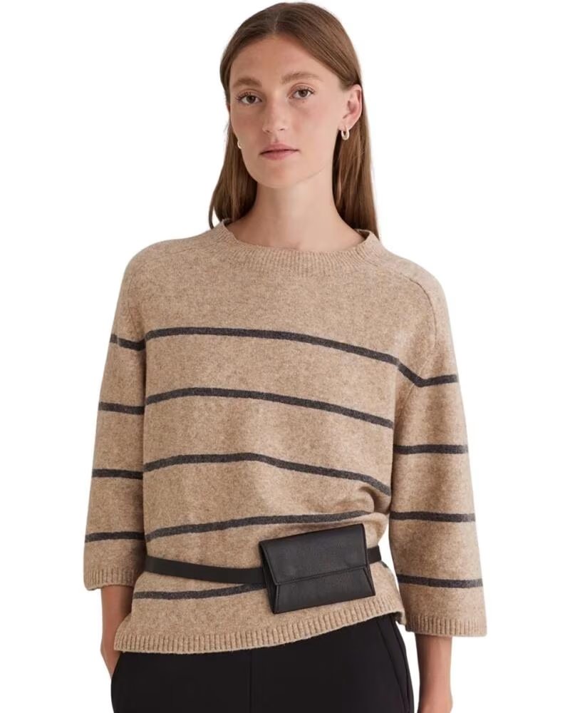 PULL RAYÉ FEMME YERSE BEIGE MULTICOLOR