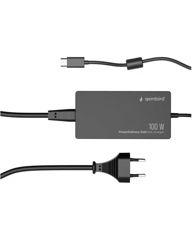 GEMBIRD CHARGEUR RAPIDE USB-C GAN POWER DELIVERY 100W NPA-AC-PDQC100-01