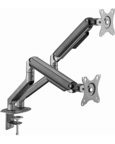 GEMBIRD Brazo Monitor Doble Ajustable Gris