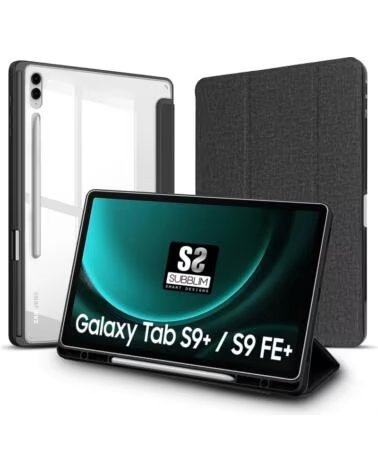 SUBBLIM TABLET-SCHUTZHÜLLE SUBLIM CLEAR SHOCK CASE FÜR SAMSUNG GALAXY TAB S9 - FE 12,4 ZOLL SCHWARZ