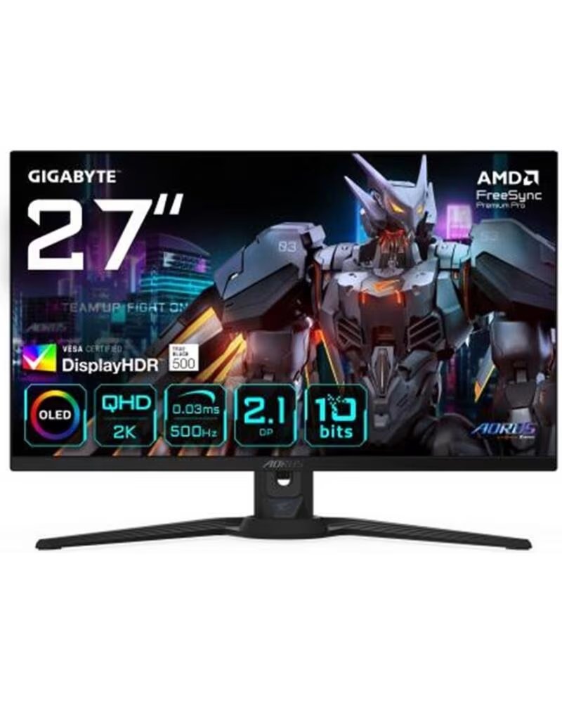 GIGABYTE Monitor gaming aorus fo27q5p 27 pulgadas qhd 500hz