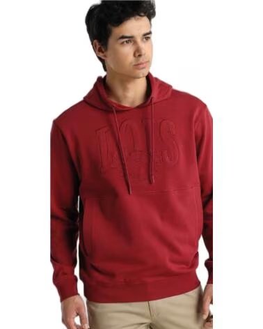 LOIS JEANS SUDADERA 16639-9010-458 CON CAPUCHA ROJO