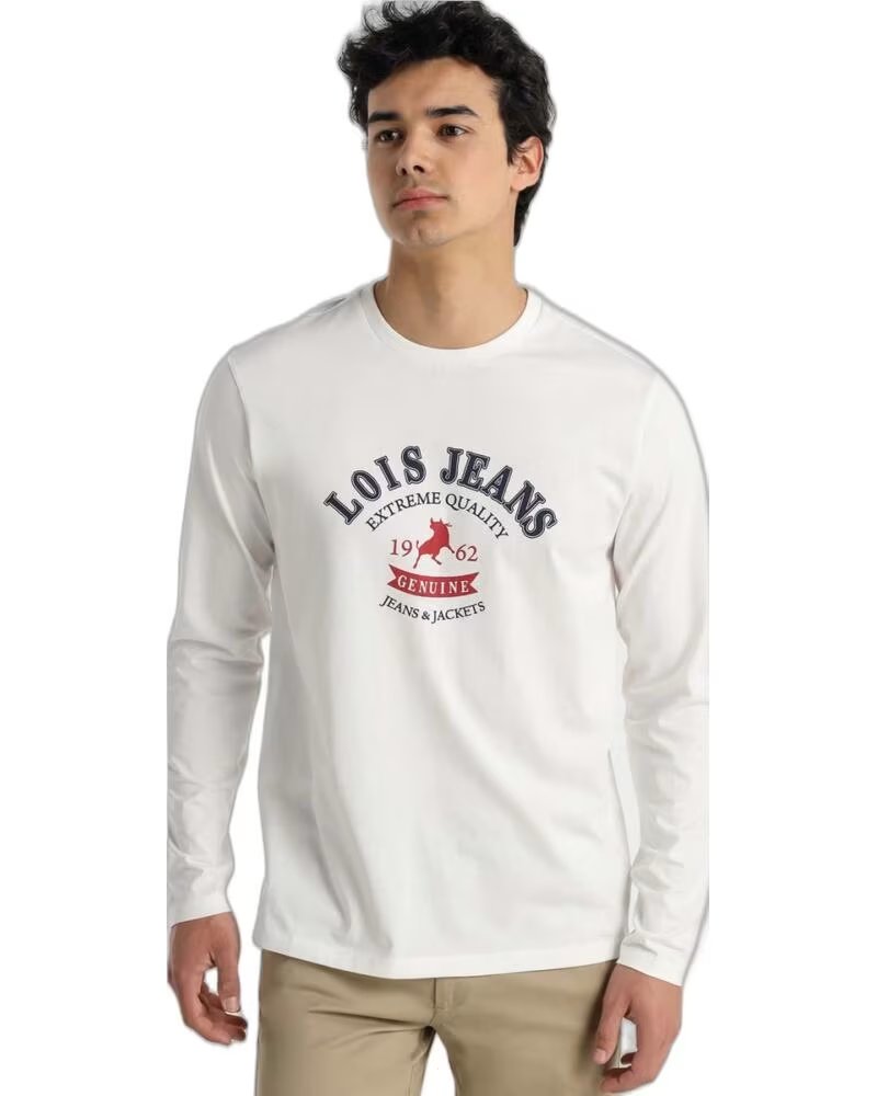 LOIS JEANS MAGLIETTA A MANICA LUNGA 15872-9054-401 BIANCO BLANCO
