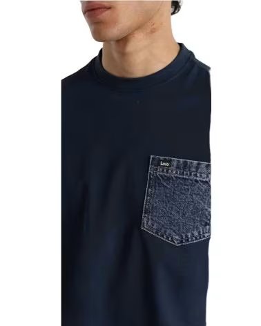 LOIS JEANS 15864-9017-269 KURZARM-T-SHIRT MIT TASCHE AZUL