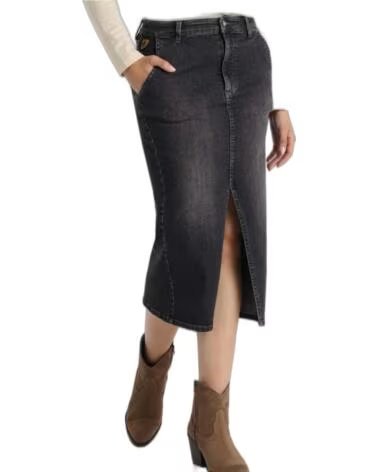 LOIS JEANS ROCK 41172-2974-997 DENIM SCHWARZ MIDI NEGRO
