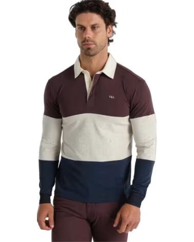VAMP POLO A MANICA LUNGA 63072-7420-749 RIGATA VARIOS COLORES