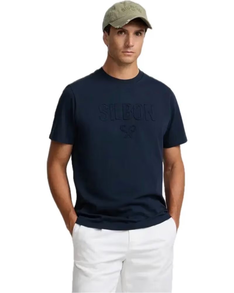 SILBON T-SHIRT FW261010402406 MARINEBLAU AZUL